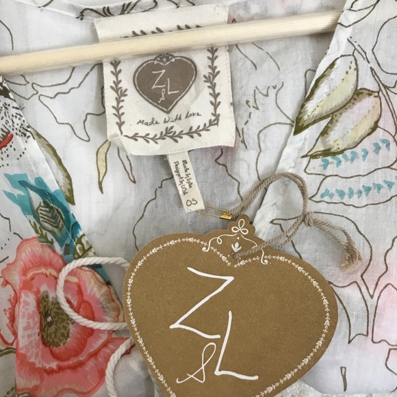 Z&L Boho Swimsuit Cover Up Poncho Flower Print - Picture 6 of 7